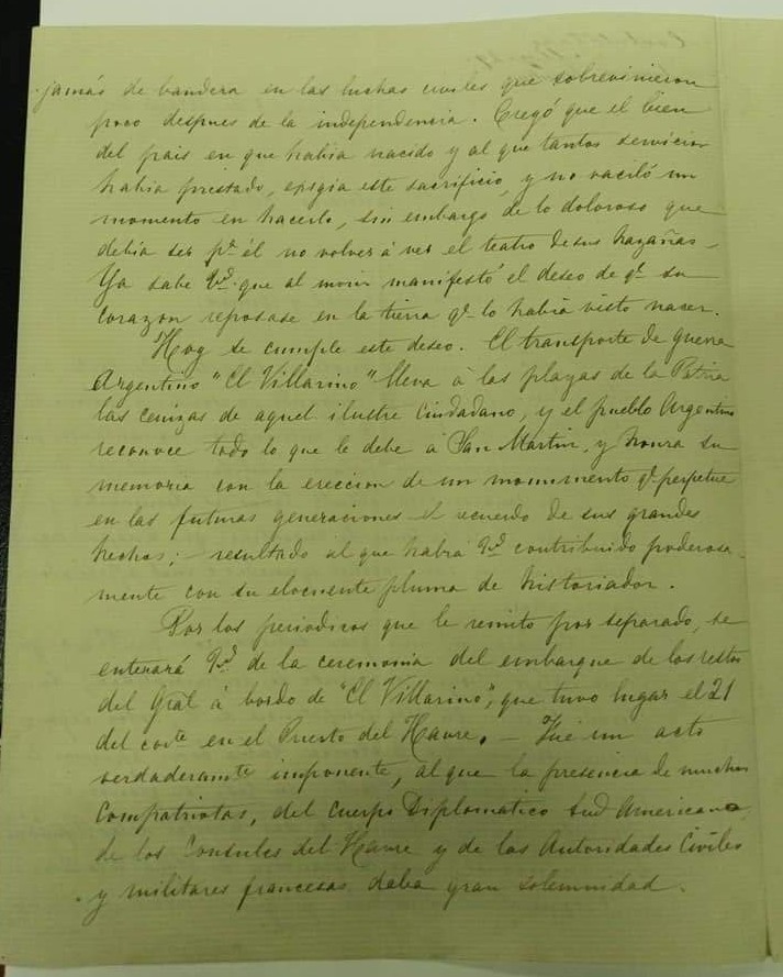 Carta de Mariano Balcarce a Bartolomé Mitre